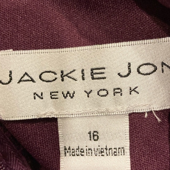 Jackie Jon Wine Lace Dress Sz 16 NWT - Picture 5 of 10